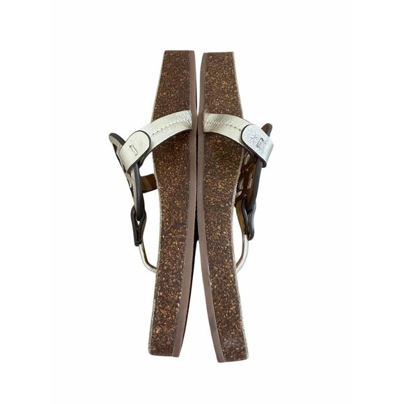 Tory Burch Miller Cloud Sandals Womens Size 6 Spark Gold With Medallion - Picture 6 of 8